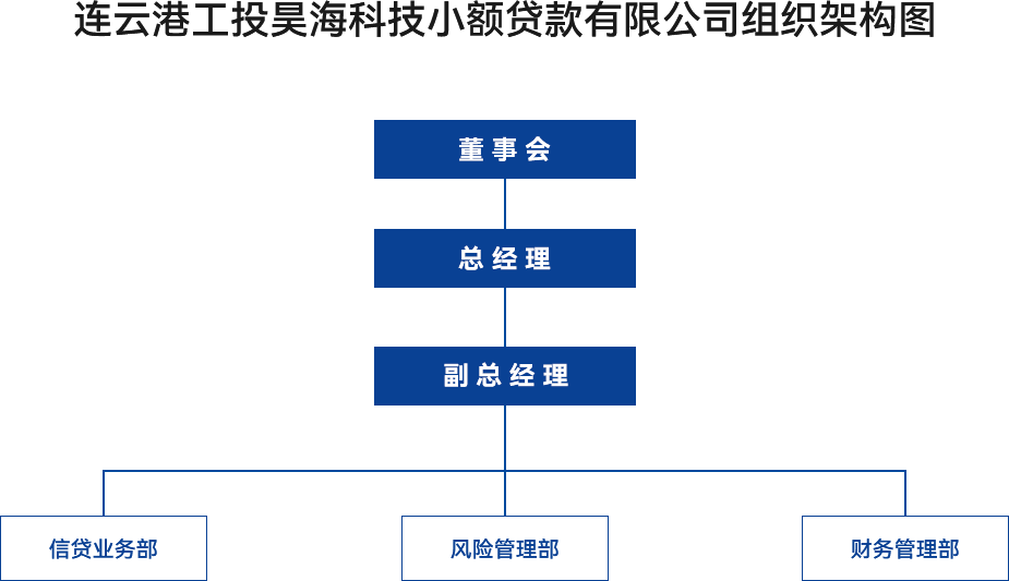 金融板塊-連云港工投昊?？萍夹☆~貸款有限公司組織架構(gòu)圖